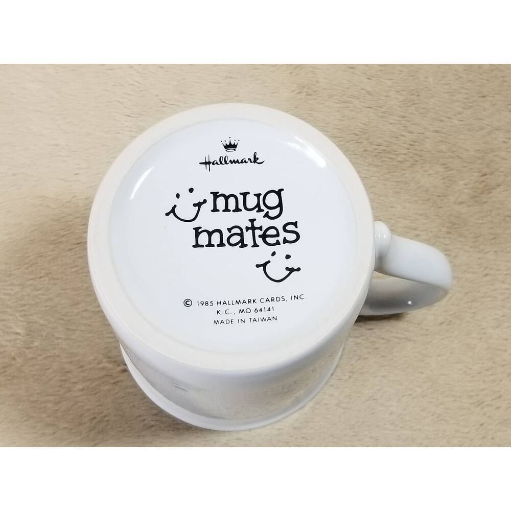 Hallmark Coffee Mug Happy Today 10oz Teacup 1985 Mug Mates 3 1/2" Taiwan Vintage - Picture 11 of 13